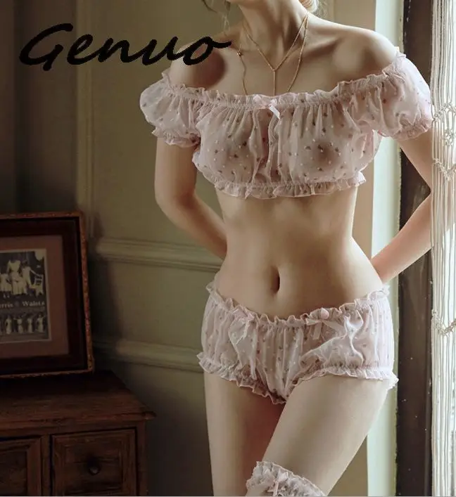 Genuo для женщин прозрачные ЗВЕЗДЫ ультра тонкие марлевые оборки с открытыми