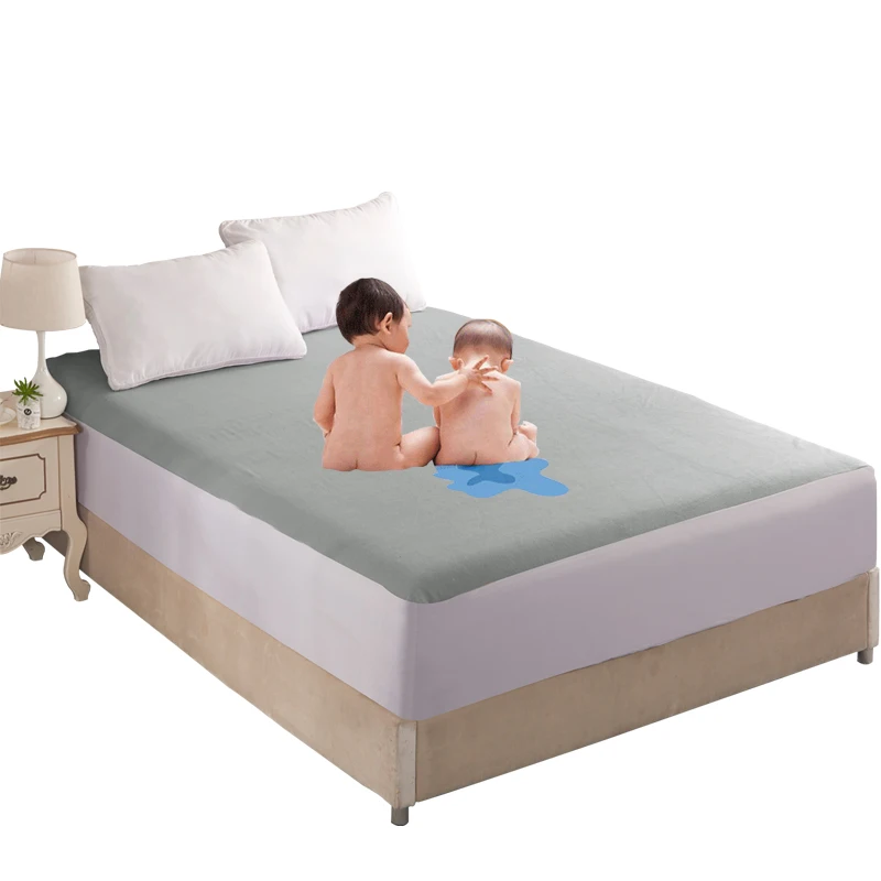 Однотонное водонепроницаемое покрытие матраса листы фронтальная хлопковая