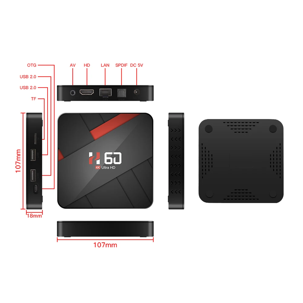 

Smart TV Box Android 10 4GB 64GB Android TV Box Wireless Wifi Bluetooth 6K Quad Core Support Media Player Set Top Box IPTV