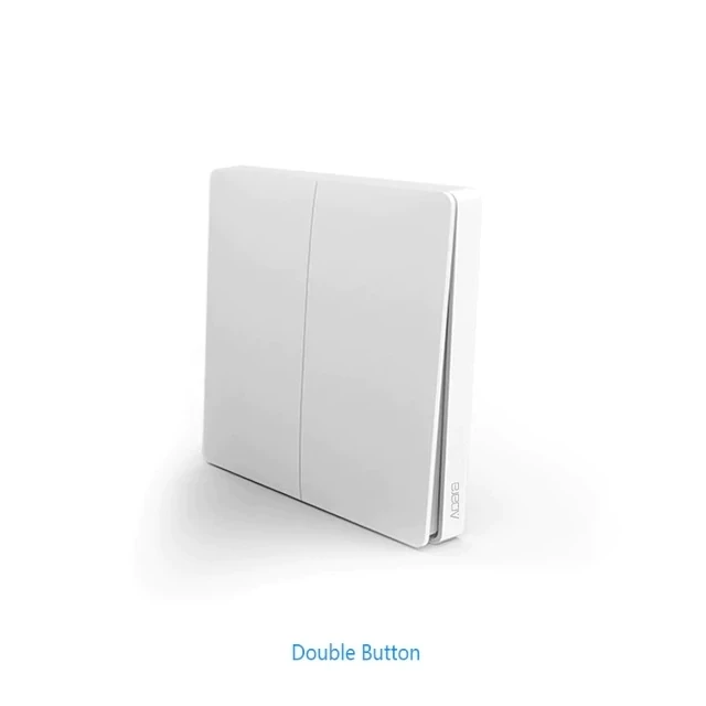 Double button Умный настенный светильник Aqara с пультом дистанционного управления ZiGBee wifi, беспроводной настенный выключатель с ключом, умный дом для mi jia mi Home APP - Цвет: Double button