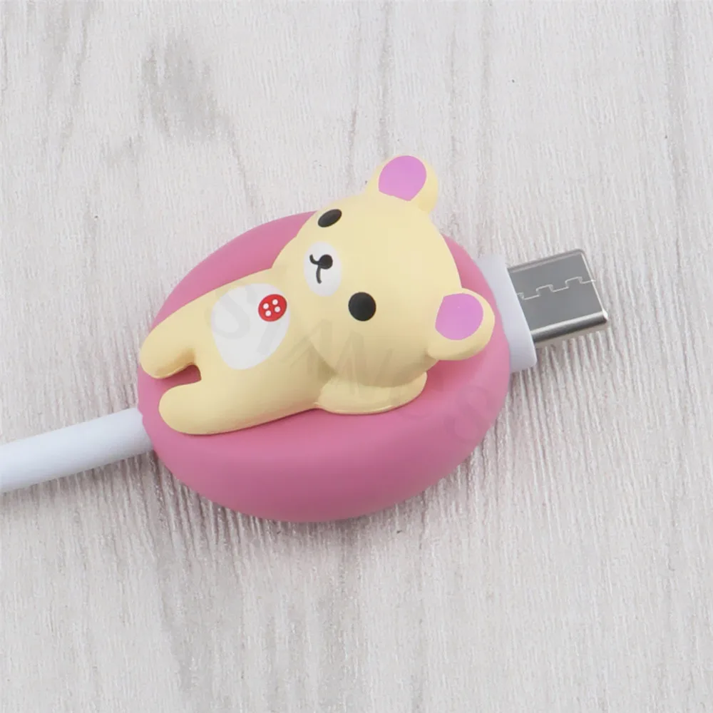 Защитное зарядное устройство с животными кабельный органайзер кавайная защита