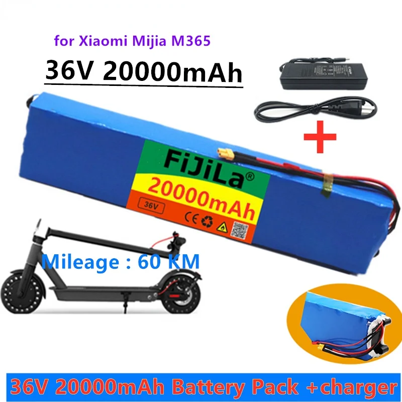 

36V 20Ah Scooter Battery Pack for Mijia M365 Scooter Battery pack , Electric Scooter, BMS Board for m365 bateria m365 + charger