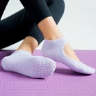 Женские носки высокого качества для пилатеса, Нескользящие Дышащие носки с открытой спиной для йоги, женские спортивные носки для балета, танцев, фитнеса, спортзала