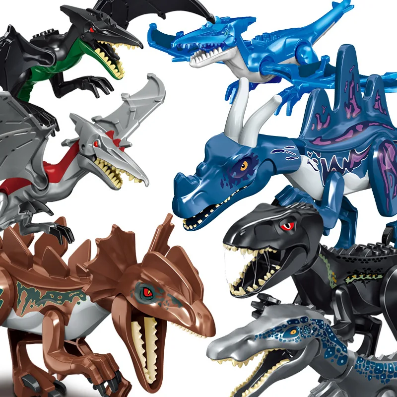 

Jurassic Dinosaur World Set Building Block Toys Figure Velociraptor Heavy Claw Dragon Jurassic Pterodactyl Dinosaurs Toy