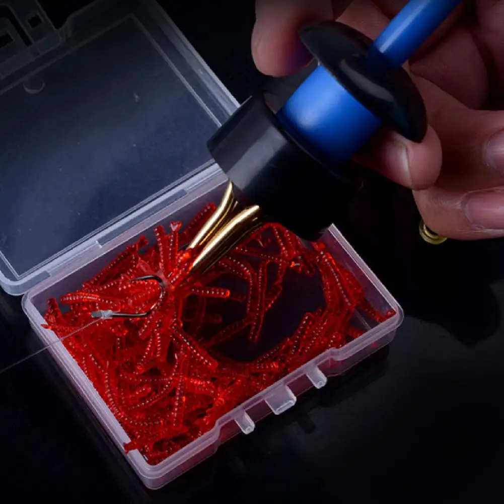 

1 Set Bloodworm Clip Lightweight Portable Copper Red Worm Lure Bait Bander Pellet Plier for Fishing pesca