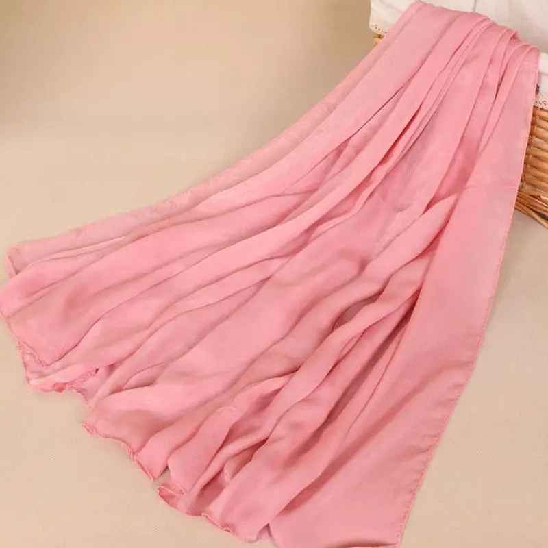 180*100 см мусульманский хиджаб из искусственной шелковой ткани длинный шарф