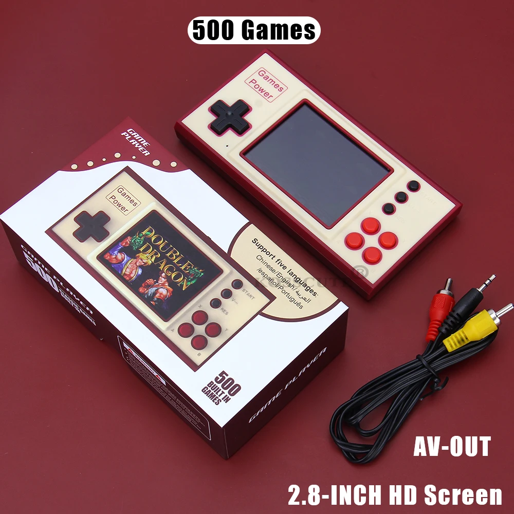 

Портативная игровая приставка K30, 500 классических игр, 2,8 дюйма
