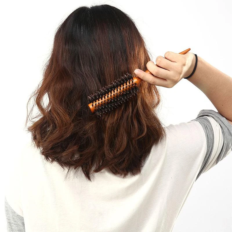 1 Pcs Professional Hair Brush Comb Salon Round Hairbrush Curling Hairdressing Heat Resistant Hairbrushes Barber Tool | Красота и