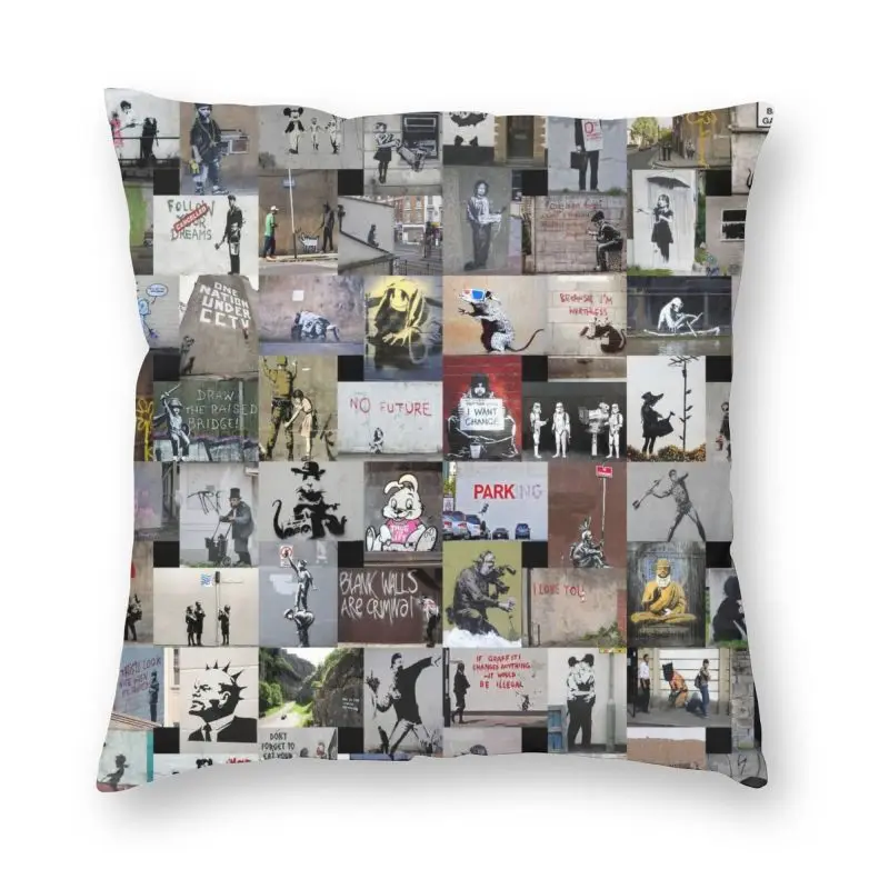 Бэнкси-стрит дневной чехол двухсторонняя печать Лондон поп-арт декоративная