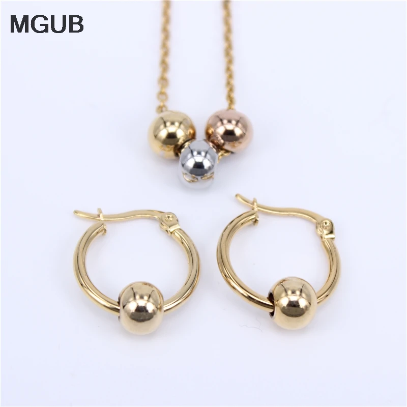 MGUB набор ювелирных изделий из нержавеющей стали (серьги ожерелье) активность 3