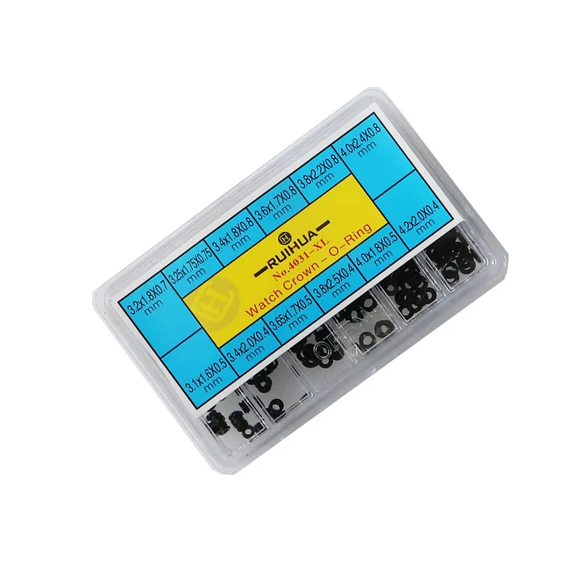 

Wholesale 12 Popular Sizes Replacement Waterproof Rubber Assorted O-Ring Gasket For Watch Crown Accessories