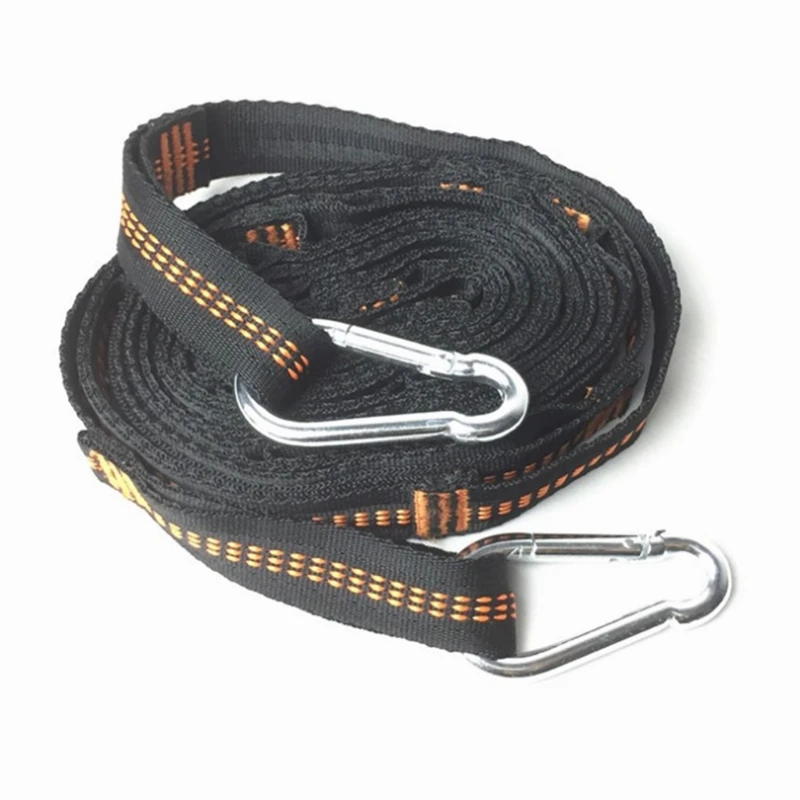 

T21D Strong Webbing Ladder 5-step Rope Ladder Swing with Carabiners for Outdoor Tree Climbing Rescue Work School Escape Drill