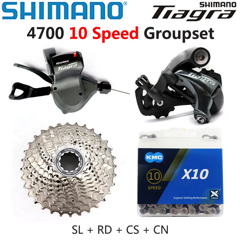

Переключатель передач SHIMANO Tiagra, 10 скоростей, 4700, кассета с цепью, задний переключатель передач для дорожного велосипеда