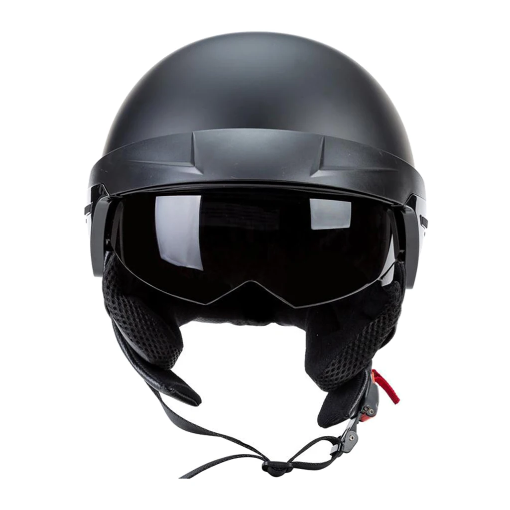 

Motorcycle Half Helmet Drop Down Retractable Visor for Men Women Durable