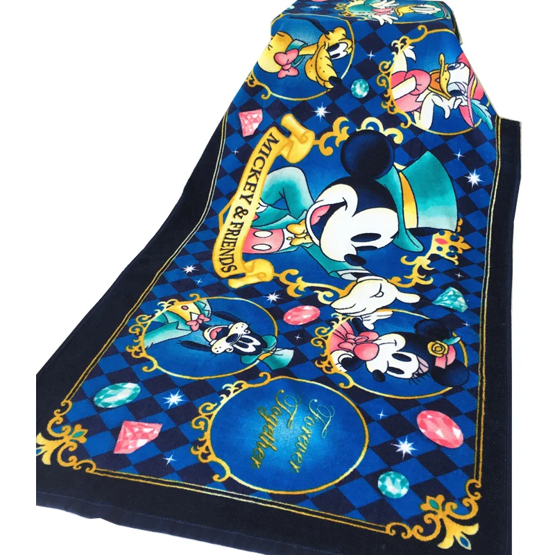 

Disney Cotton Cartoon Printed Bath Towel Children's Super Absorbent Mickey Minnie Swimming Beach Towel60*120CM