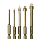 5 шт. набор стеклянных керамических сверл 3 4 6 8 10 мм электроинструменты аксессуары инструменты для гипсокартона 14 