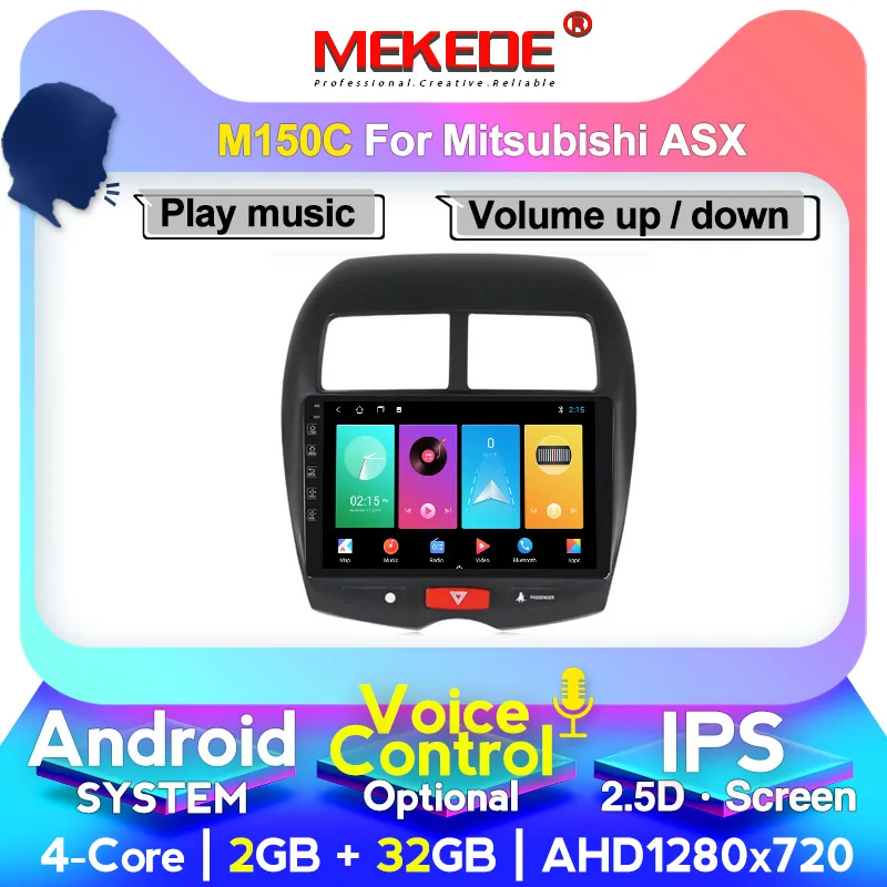 MEKEDE Android GPS Автомобильный мультимедийный видеоплеер для Mitsubishi ASX 2010 2017 2.5D экран IPS