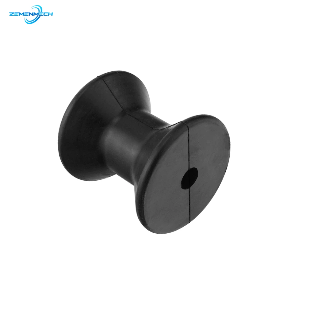 

High Quality AntiUV 3 Inch Mounting Width Boat Trailer Bow Stop Roller Black Rubber Spool Boat Yacht Accessories Marine Hardware