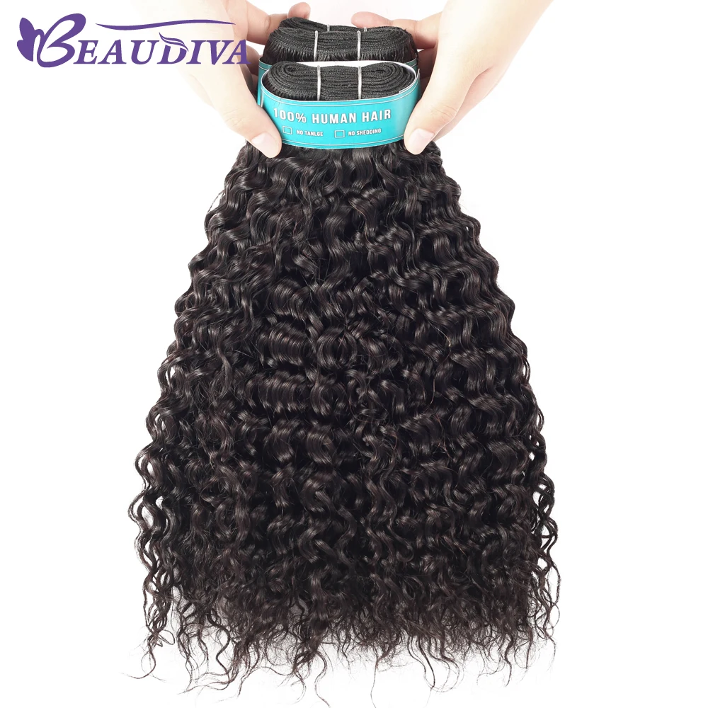 BEAUDIVA, бразильские волнистые пряди, remy, волосы, пряди, 3 шт., с закрытием, 4*4, Курчавые Кудрявые пряди, с закрытием, волосы для наращивания