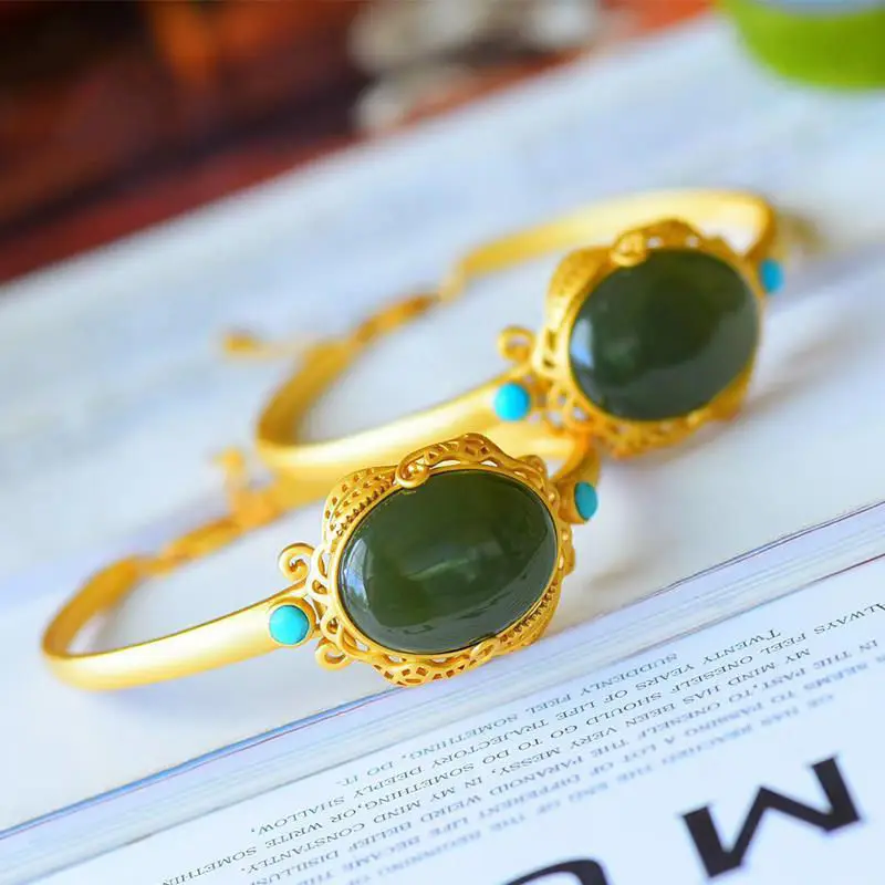 Новый дизайн Стерлинговое Серебро инкрустированный натуральный зеленый