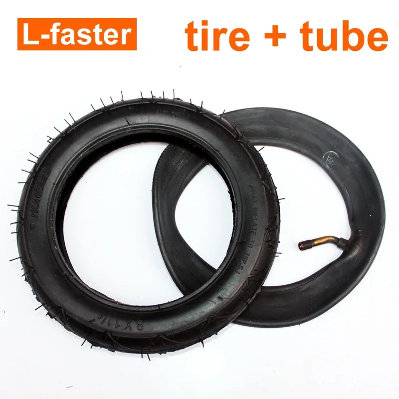tire with tube 8x1 1/4 пневматическое колесо внутренняя труба " внешнее Колесо Воздуха шина 8x1,25 надувная шина с внутренней трубкой 200 мм Замена шин для скутера - Цвет: tire with tube
