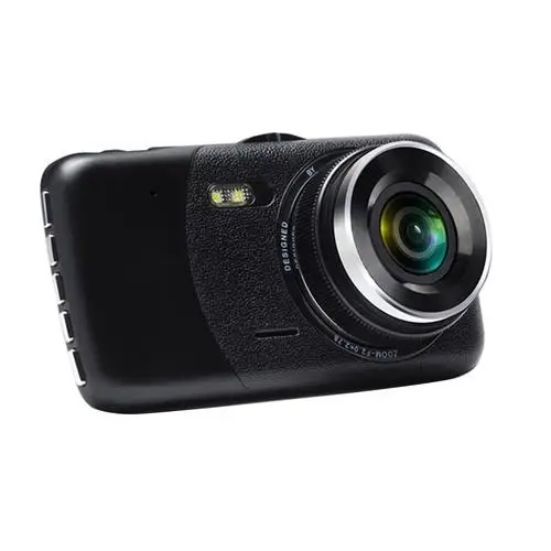 Черный 4 дюйма двойной набор фильтров для объектива камеры HD 1080P Car DVR видео тире камера рекордер G-Sensor видео регистратор HD камера с двумя объективами - Название цвета: Черный