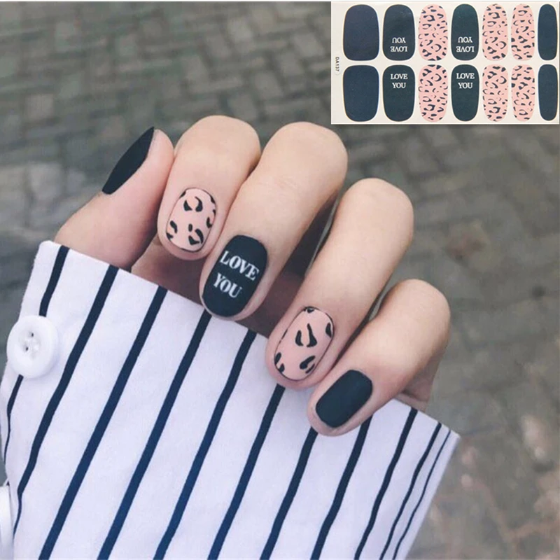 14tips/sheet Winter Design Sweater Nail Stickers Colorful Full Tips Wraps for DIY Adhesive Decals Women Art Decor Wholesale | Красота и