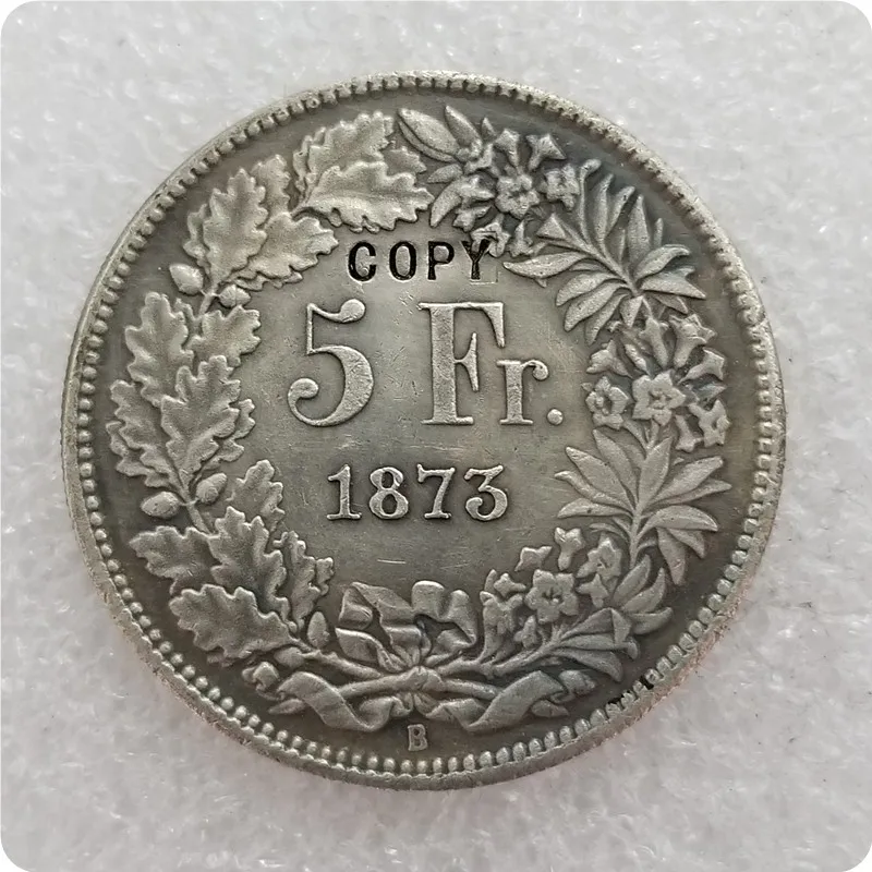 1873 B Швейцария 5 франков копия монет|Безвалютные монеты| |