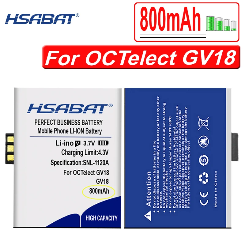 HSABAT 800 мАч Смарт-часы телефон батарея для OCTelect GV18 | Мобильные телефоны и