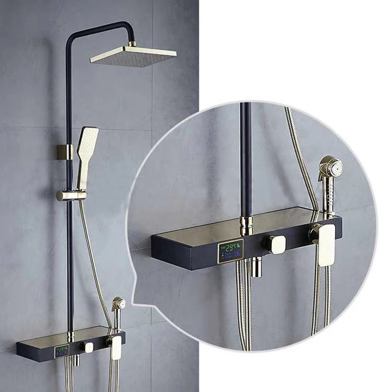 1 Набор цифровой смеситель для душа с температурным дисплеем | Обустройство дома
