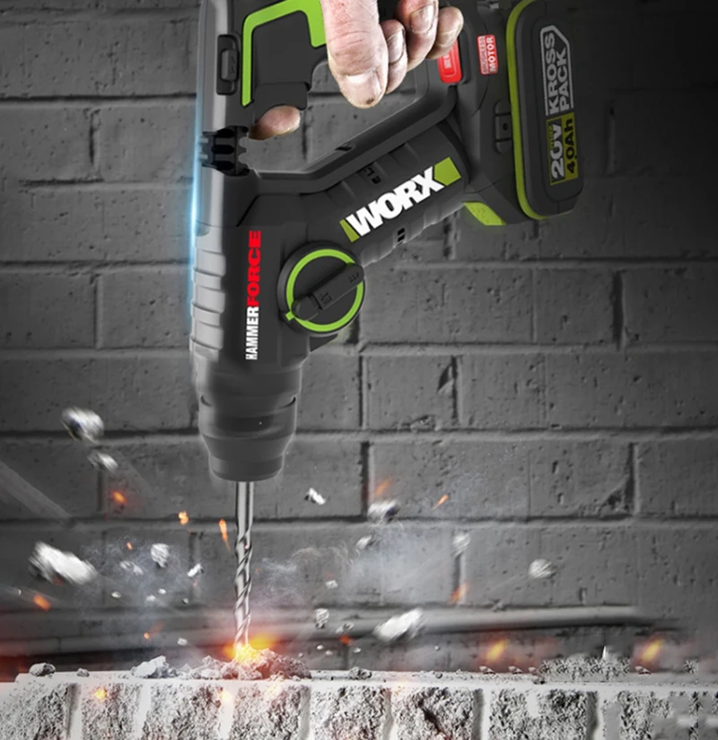 Шуруповерт ударный WORX WU380S ручная электрическая дрель беспроводной