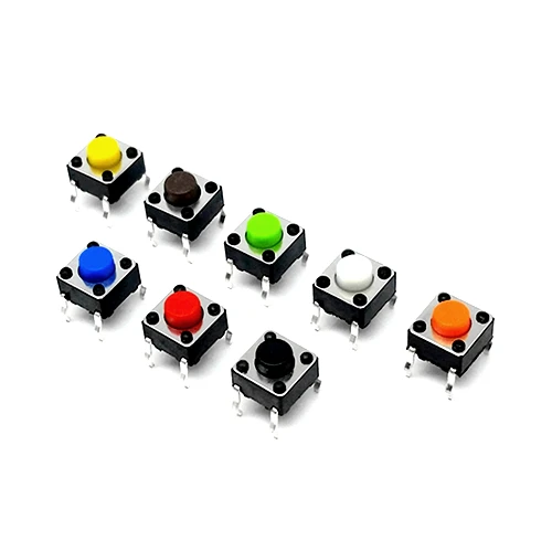 

1000Pcs 6*6*6mm Through Hole Micro Push Button Tactile Tact Electronic Switch Brown/Blue/Black/Red/Orange/Green/Yellow/White