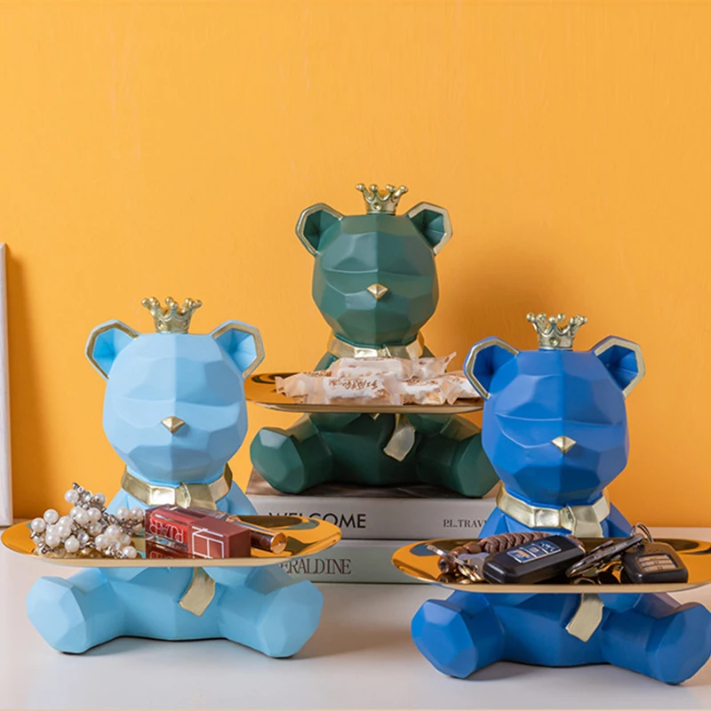 

Cool bear,Statue,Table Decoration,Fashion Sculpture,Home Room Decor,Multifunction,Desk Storage,Figurine Miniature,Bar Tray
