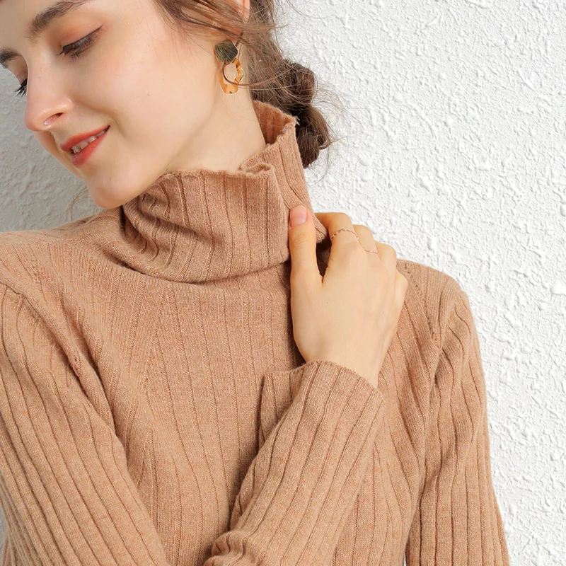 New Fashion Cashmere Sweater Women Casual Long-Sleeved Turtleneck Female Wool Pullover Winter Ladies Bottoming Knitted Tops 2020 | Женская