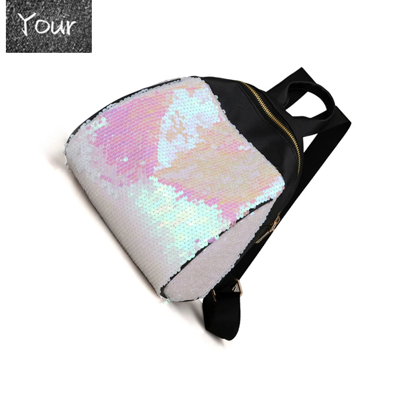 

Women's Backpack Casual Travel Backpacks Shoulder Sequins Bags Available In Multiple Colors Bolso Mujer Arcuate Shoulder Strap