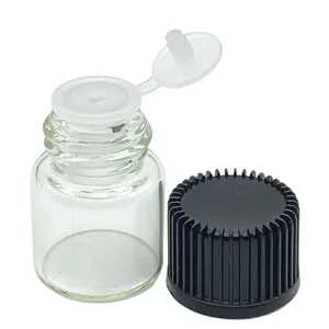 Флакон стеклянный прозрачный с отверстием для парфюма, 1 мл, 100 шт.