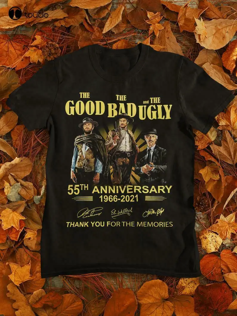 

Хорошая, плохая и уродливая, 55-я годовщина, 1966, 2021, спасибо, футболка, Забавные Рубашки, индивидуальный стиль, унисекс, для подростков