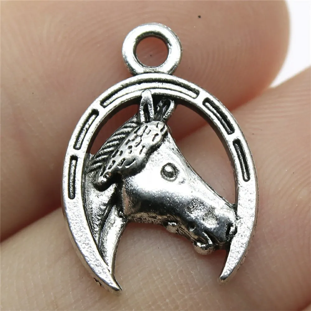 10 шт. лошадь и подвеска в виде подковы Подвески &quotсделай сам&quot для изготовления