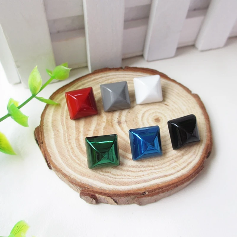 Цветные палатки с пирамидой Квадратные браслеты заклепками шпильки для кожаного