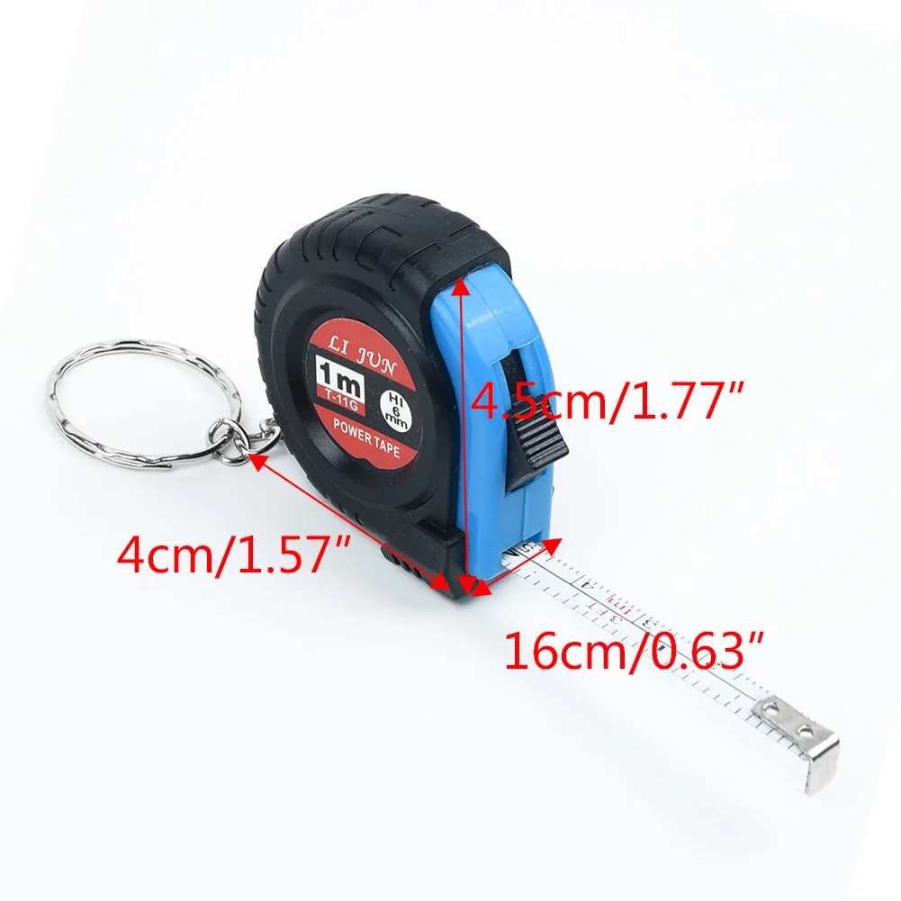 1 X Выдвижная Линейка Рулетка для измерения брелок мини карманный размер