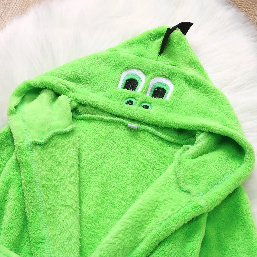 Флисовые банные халаты с капюшоном для маленьких мальчиков и девочек махровое