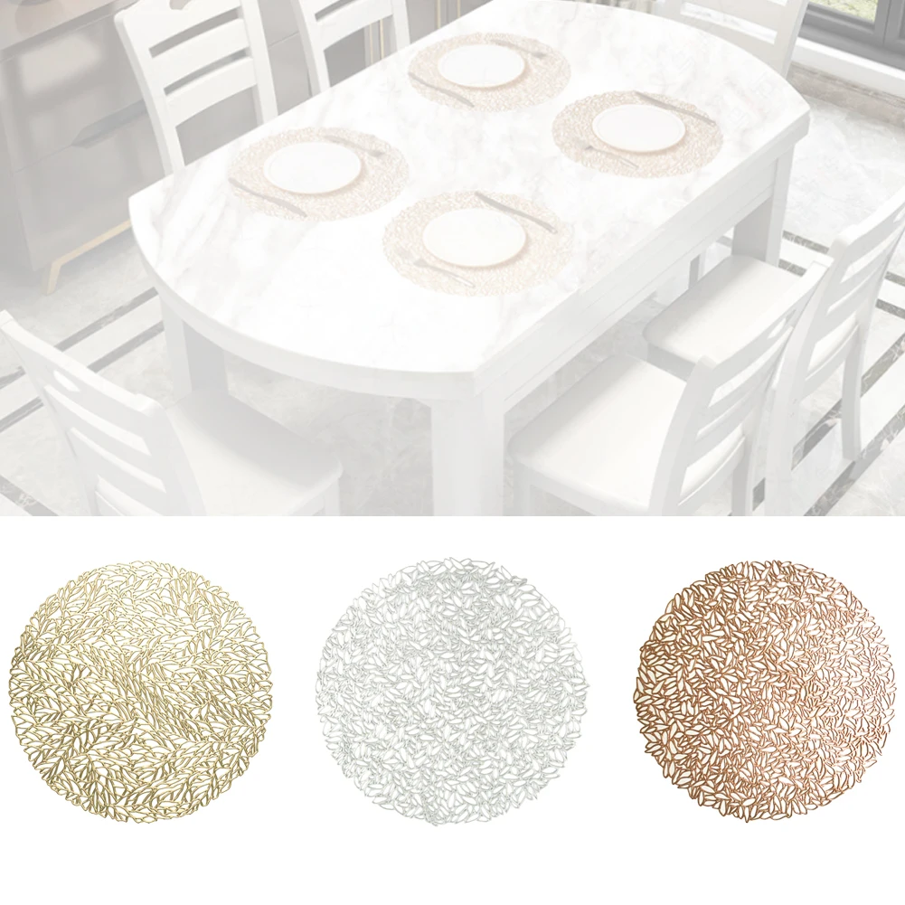 Placemat Coffee Tea Kitchen Non-Slip PVC Western Decoration Restaurant Table Insulation Mat Dining Pads Round Coaster |