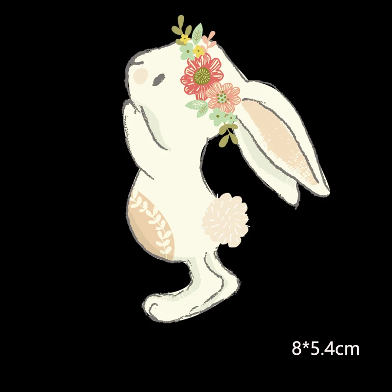 Для переноса утюгом Пасхи милый кролик передачи тепла нашивки на одежду наклейки