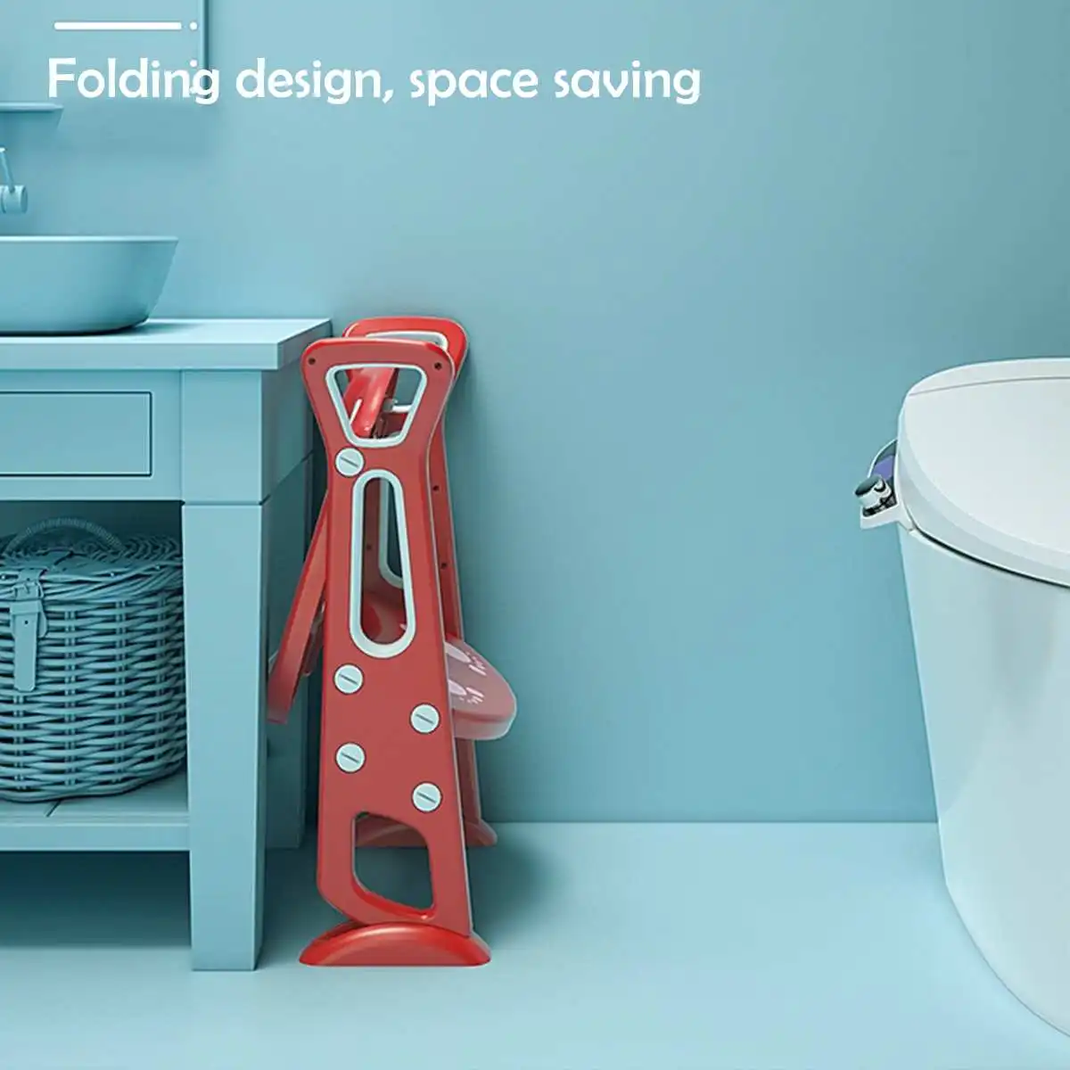 

Upgrade Folding Baby Potty Infant Kid Toilet Training Seat With Safe Adjustable Ladder Height Portable Potty Toilet Seat for Kid