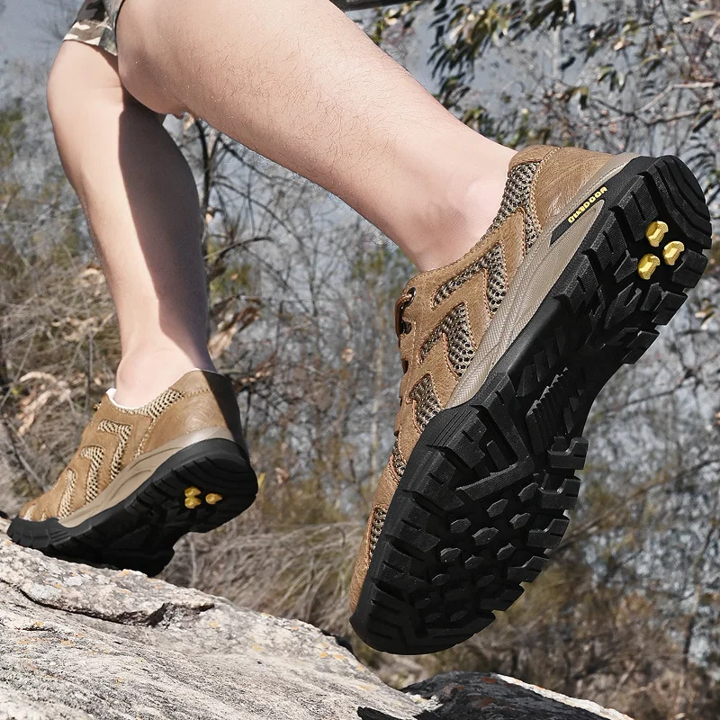 

Quality Men Shoes Outdoor Original 2021 Casual Sneakers Summer Mesh Breathable Non-slip Trekking Climbing Sport Shoes Big Size