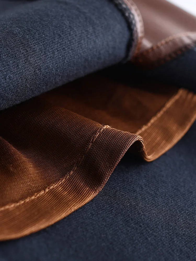 Y2K осень-зима 2021 модные женские юбки из искусственной кожи черные коричневые