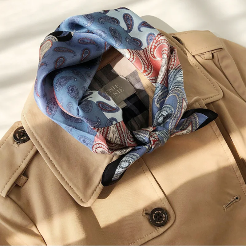 

2021 New Pure Silk Woman Mulberry Silk Scarf Square Pashmina Girl Lady Kerchief Headwear Luxury Scarves Fashion Shawl Wrap Gift