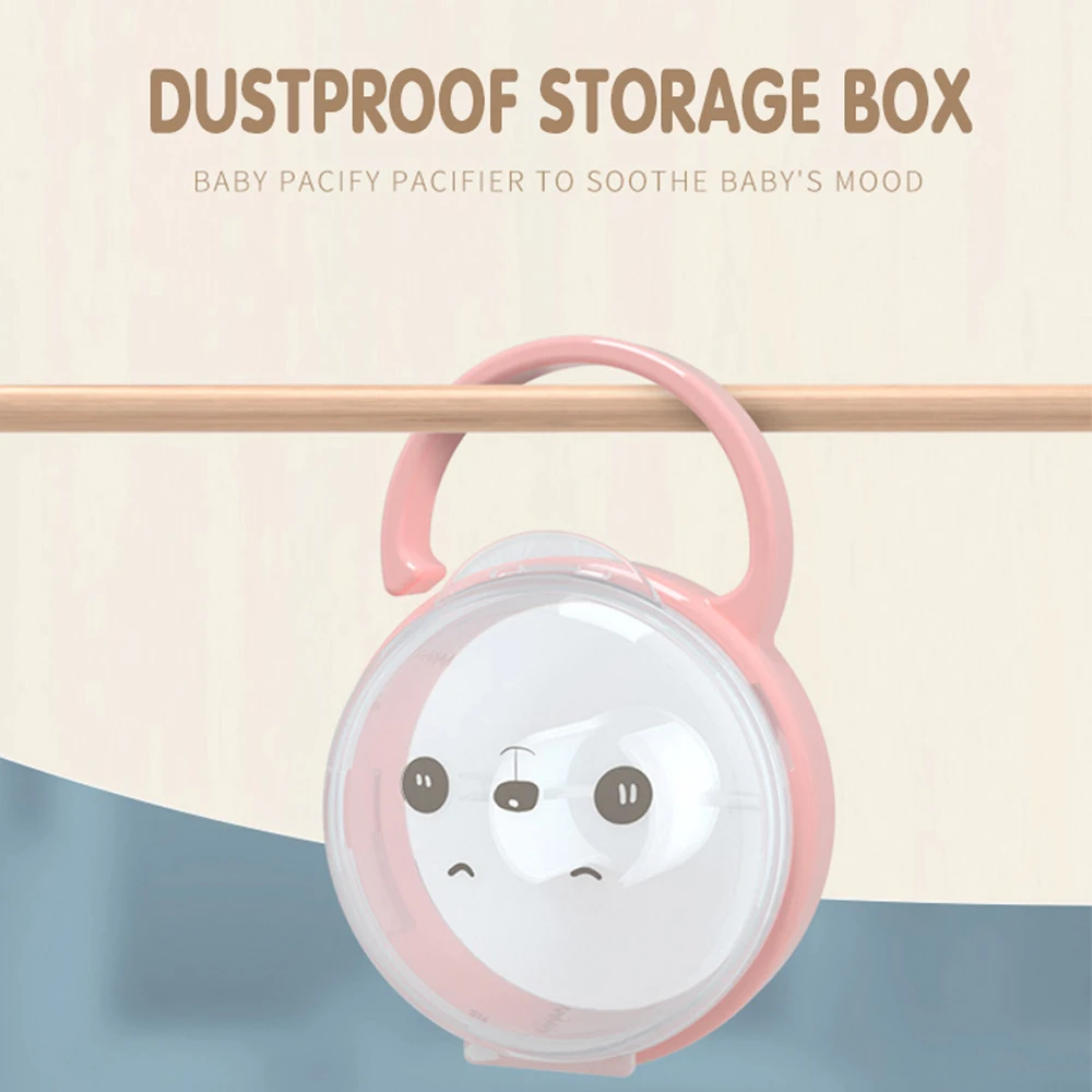 Baby Pacifier Dust Box Infants 1Pc Cute Portable Holder Nipple Case Soother Storage with Hook Plastic | Мать и ребенок