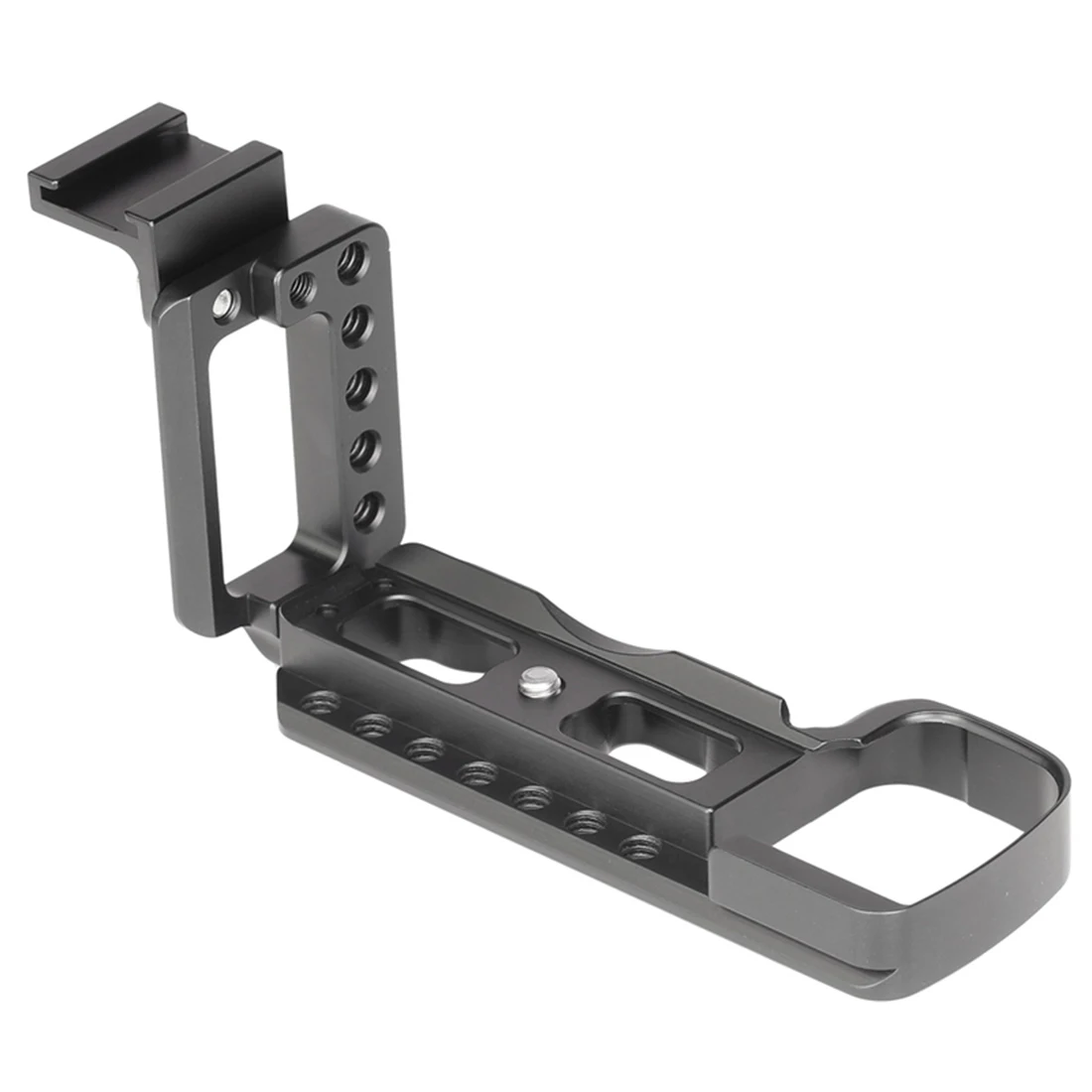 with cold shoe CNC алюминиевая вертикальная съемка QR l-пластина кронштейн держатель рукоятка для sony A6400 Dslr камера Поддержка с холодным башмаком аксессуар - Цвет: with cold shoe