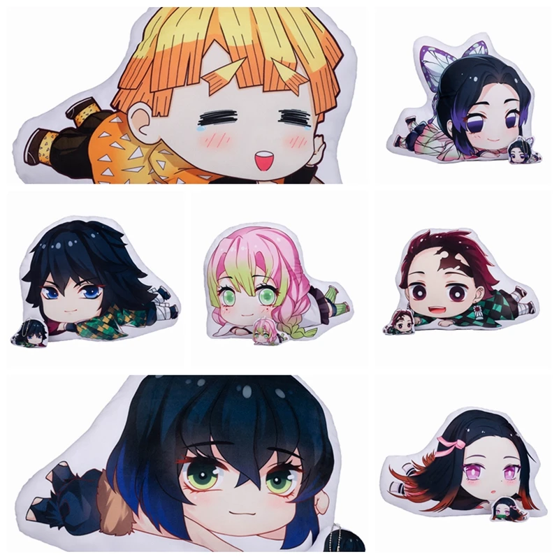 

Japanese Manga Anime Plushies Pillow Cushion Demon Slayer Kimetsu No Yaiba Tanjirou Nezuko Doll Stuffed Plush Toys Collect Gift